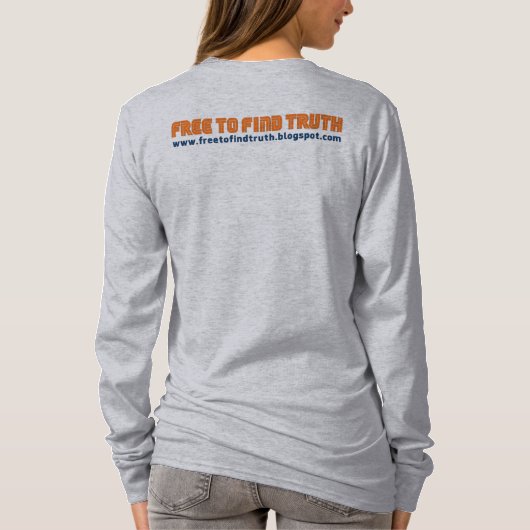 47及び真実レディースLongSleeveを見つけて自由である何が Tシャツ (裏面)