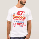 47周年結婚記念日 ラスベガスの素敵なカップル Tシャツ (正面)