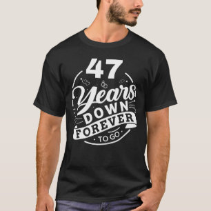 47周年記念カップルデザイン - 47年経過 Tシャツ