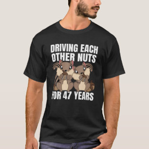 47周年記念結婚ドライブお互いナット4 Tシャツ