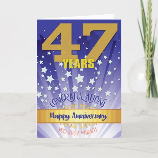 47年リカバリ記念日はっきりした数値 カード (正面)