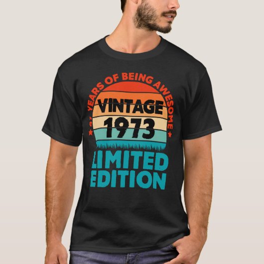 47年旧限定版ヴィンテージ1973 47th Birt Tシャツ (正面)