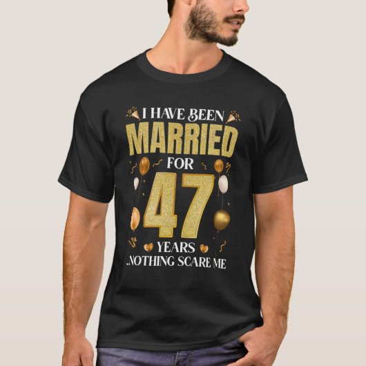 47年目の結婚記念日 47周年 Tシャツ (正面)