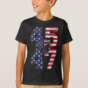 47我々人々2024米国国旗1と立つ Tシャツ