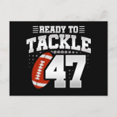47歳のタックルフットボールパーティー 47歳の誕生日 ポストカード (正面)