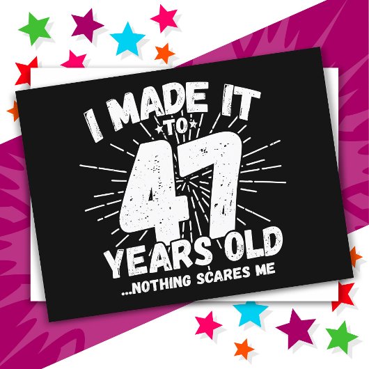 47歳の皮肉なミーム 面白い47歳の誕生日 ポストカード