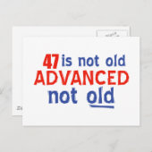 47歳の誕生日デザイン ポストカード (正面/裏面)