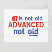 47歳の誕生日デザイン ポストカード (正面)