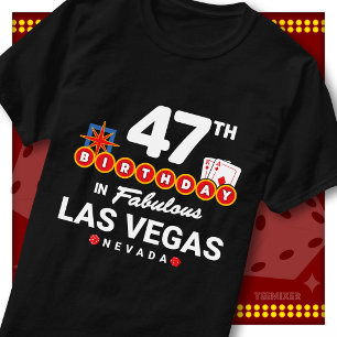 47歳の誕生日パーティクルーズ ラスベガス ウェルカムサイン Tシャツ
