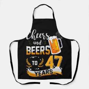 47歳の誕生日パーティー応援とビール~47歳 エプロン