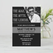 47歳の誕生日招待状ブラックザマンザレジェンド 招待状 (スタンド正面)