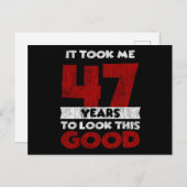 47歳の誕生日 私を美しく見せてくれた 47歳の誕生日 ポストカード (正面/裏面)