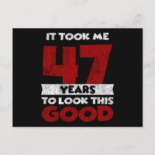 47歳の誕生日 私を美しく見せてくれた 47歳の誕生日 ポストカード (正面)