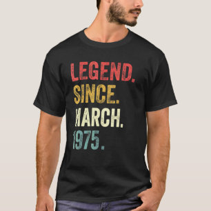 47歳の誕生日 1975年3月から47年続く伝説 Tシャツ
