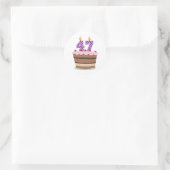 47歳オンお誕生日ケーキ ラウンドシール (バッグ)