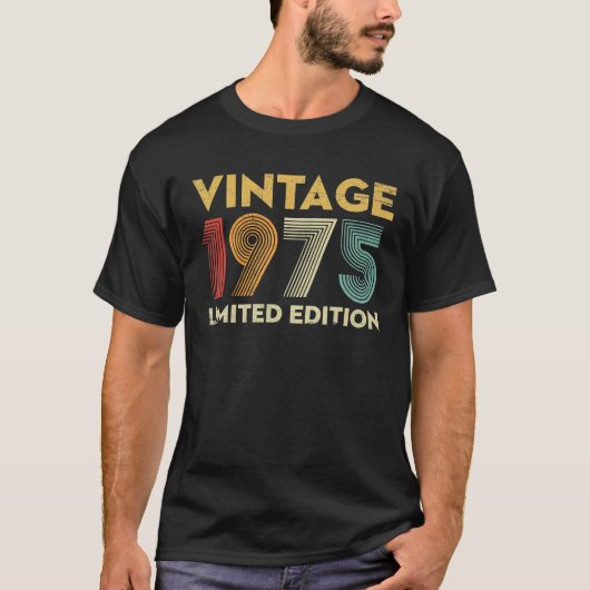 47歳ギフトヴィンテージ1975限定版 Tシャツ (正面)