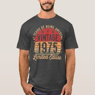 47歳ヴィンテージ1975年限定版47th Birt Tシャツ