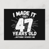 47歳皮肉なミーム面白い47歳誕生日 ポストカード (正面)