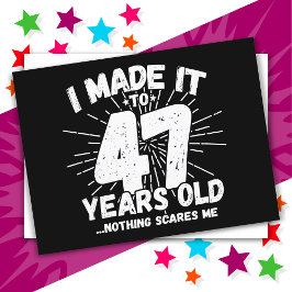 47歳皮肉なミーム面白い47歳誕生日 ポストカード