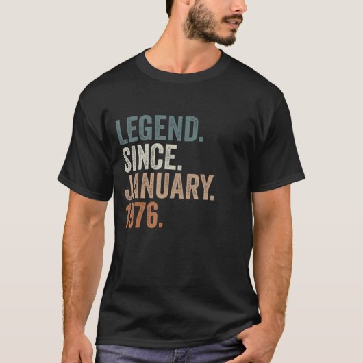 47歳1月1日から47誕生日伝説 Tシャツ (正面)