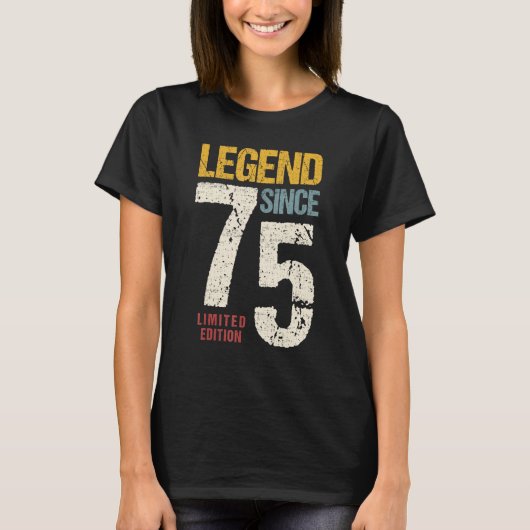 47歳1975年ヴィンテージ47番目の誕生日装飾 Tシャツ (正面)