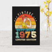 47歳1975年ヴィンテージ47誕生日ギフト女性 カード (黄色い花)