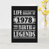 47歳1978年誕生伝説47誕生日 カード (黄色い花)