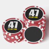 47歳、わたしの番! ポーカーチップ (積み重ね)