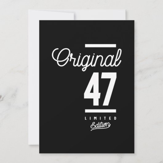 47歳 – 47誕生日ギフトおもしろい サンキューカード (正面)