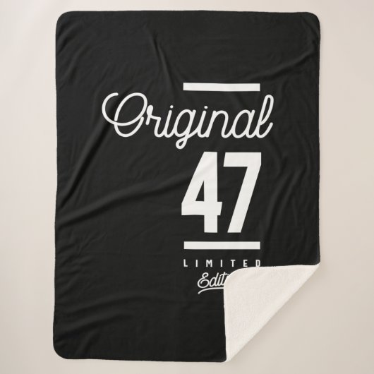 47歳 – 47誕生日ギフトおもしろい シェルパブランケット (正面)