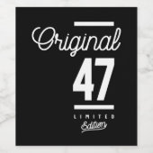 47歳 – 47誕生日ギフトおもしろい ワインラベル (シングルラベル)