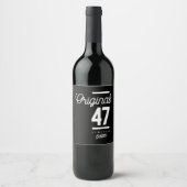 47歳 – 47誕生日ギフトおもしろい ワインラベル (正面)