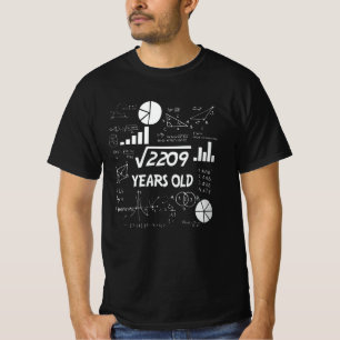 47歳Bday数学先生47番目の誕生日ギフト Tシャツ