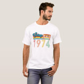 47番目の誕生日ヴィンテージレトロ1974カセットテープ Tシャツ (正面フル)