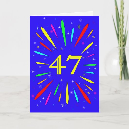47番目の誕生日爆破カード カード (正面)