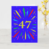 47番目の誕生日爆破カード カード (黄色い花)