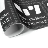 47番目の誕生日:インスパイアアールデコ検索"47" & Name ラッピングペーパー (ロールコーナー)