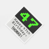 47番目の誕生日- Nerdy / オタク系のスタイル"47" & Name スタンダードランチョンナプキン (角)
