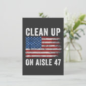 「47番通路を片付けろ」Tシャツ 47に弾劾 反トランプ8 招待状 (スタンド正面)