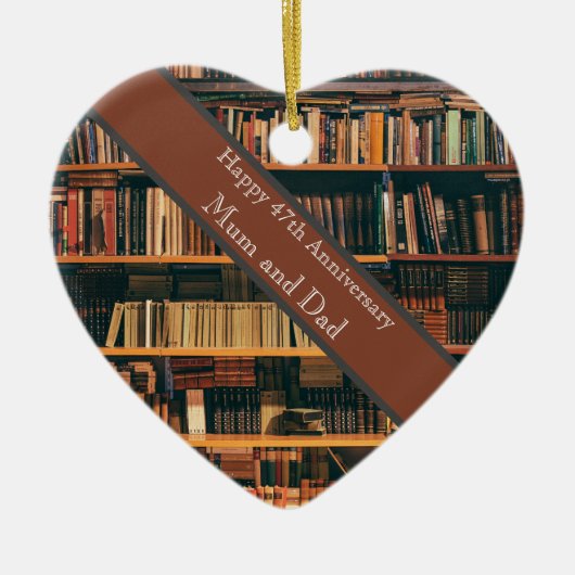 47結婚周年 セラミックオーナメント (正面)