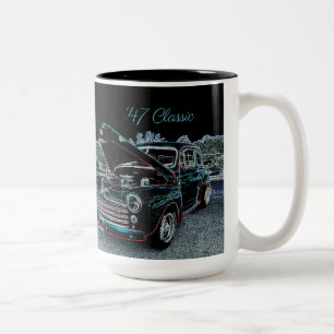 47自動車クラシックコーヒーマグ ツートーンマグカップ