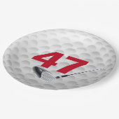 47誕生日ゴルフボールデザイン紙プレート ペーパープレート (アングル)