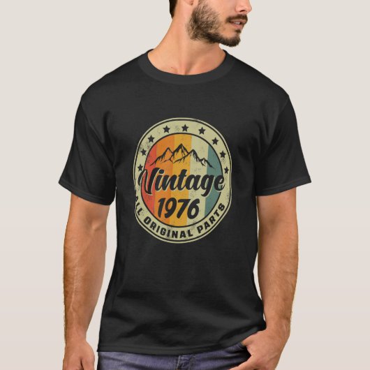 47誕生日シャツ1976誕生日女性男性ヴィンタグ Tシャツ (正面)