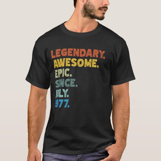 47誕生日メンズ素晴らしエピック生まれin tシャツ (正面)