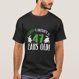 47誕生日亀47年アレスオールドタートル恋人Bi Tシャツ