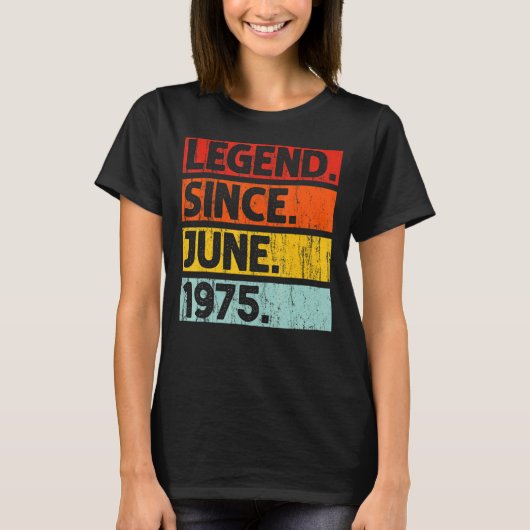 47誕生日伝説1975年6月以来47歳 Tシャツ (正面)