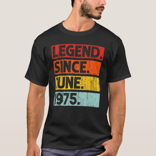 47誕生日伝説1975年6月以来47歳 Tシャツ (正面)