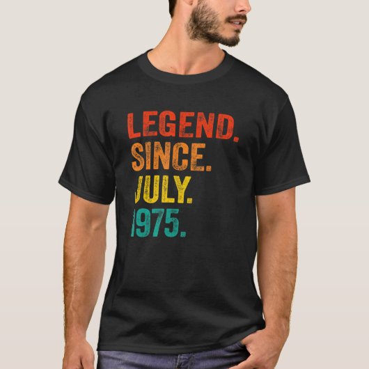 47誕生日伝説1975年7月以来47歳 Tシャツ (正面)