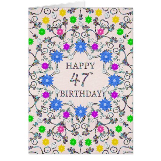 47誕生日抽象芸術花 (正面)