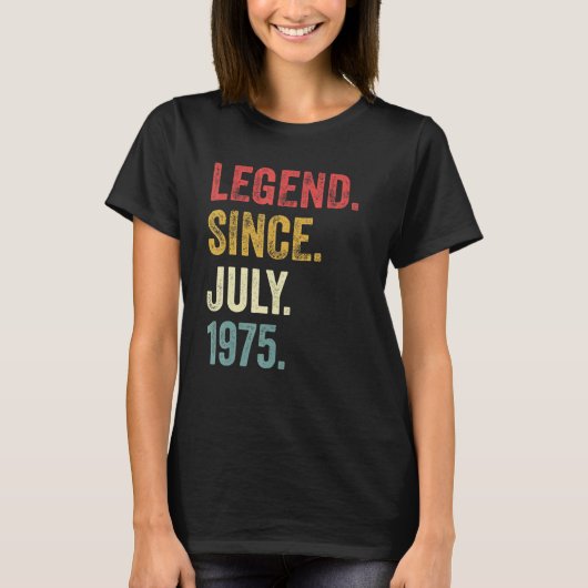 47誕生日47歳の伝説1975年7月以来 Tシャツ (正面)